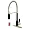 Gourmetier LS8779DKL Kaiser Single-Handle Pre-Rinse Kitchen Faucet, Black/ Nickel LS8779DKL - alternate 1